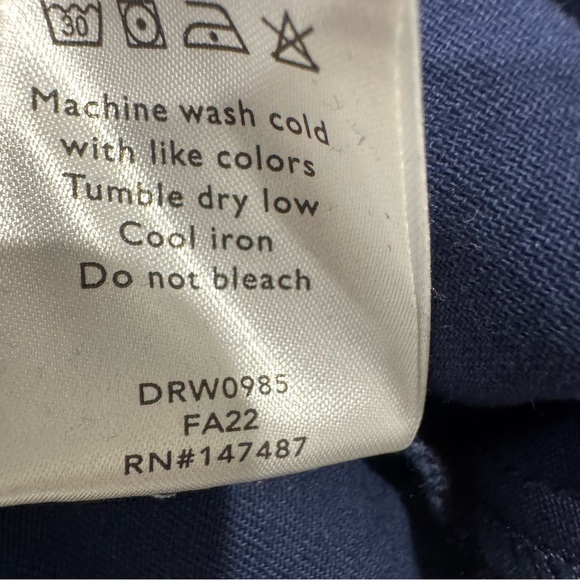 Draper James Utility Shirt Dress Washed Twill Nassau Navy XL NWT $150 Pockets - Picture 7 of 7